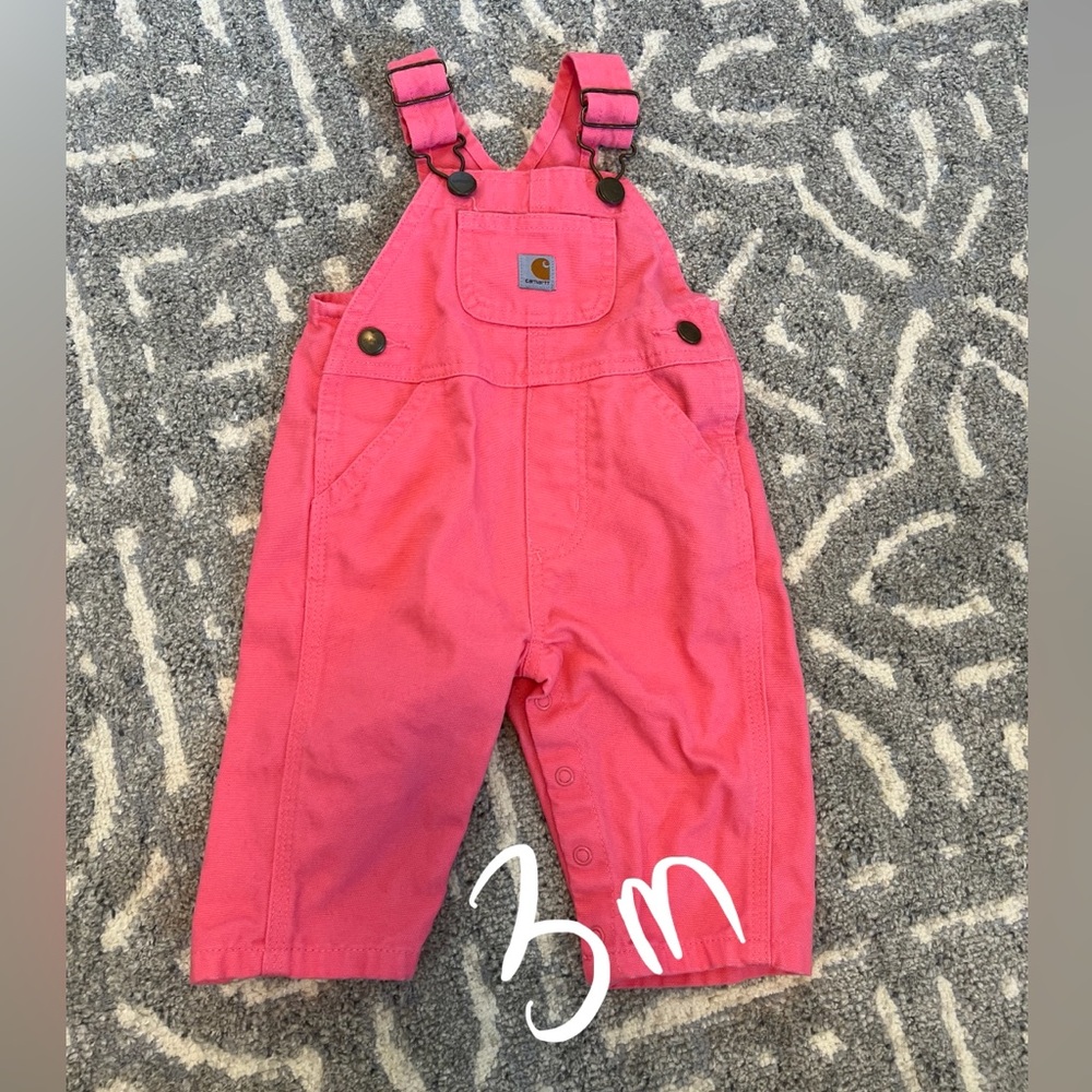Carhartt Bright Pink Kids Overalls